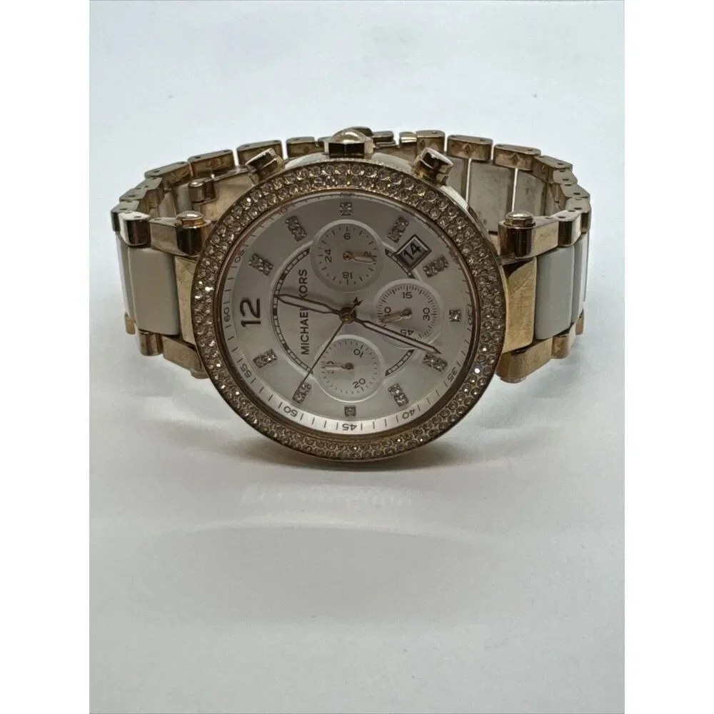 Michael Kors Parker MK5774 Women Two Tone Analog Dial Quartz Wrist Watch JNA380